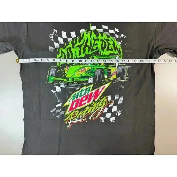 Mountain Dew Racing Men’s Large Vintage Wash Graphic T Shirt New with Tag Race - Picture 4 of 7